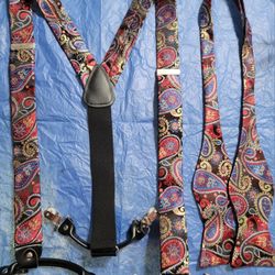 Hisdern Paisley Suspender & Bow Tie Set