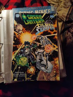 1995 green lantern/sliver surfer comic book