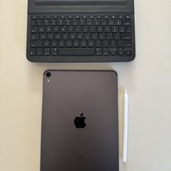 Apple iPad Pro 11“ 64GB wifi + logitech SLIM PRO keyboard + Apple iPencil + „Paperlike“ screen protector 