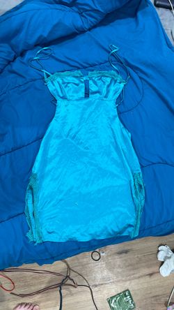 Teal Silk Fashion Nova Mini Dress