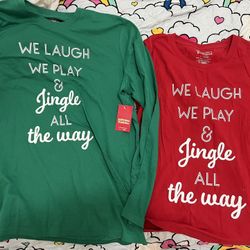 Size L his and hers Christmas pajama tops