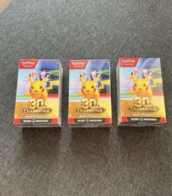 Pokemon 30th Anniversary Booster Bundle New Sealed X3