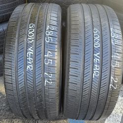 2 USED TIRES 285/45R22 GOOD YEAR EAGLE   w/80% Thread  Both Installed and Balanced $160 ($80 each) 