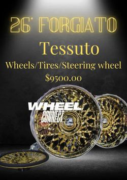 26" Gold Forgiato Tessuto