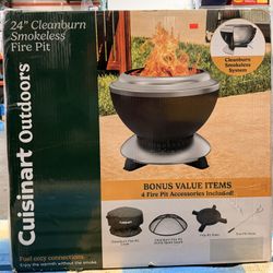 Cuisinart 24” Cleanburn Smokeless Fire Pit Brand New In Box