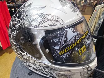 SKU: HESN3227
Scorpion EXO-R430 Helmet Manitou White