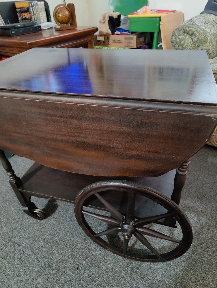 Rolling Tea Cart. Over 100 Years Old