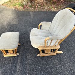 Glider Rocking Chair with Matching Ottoman