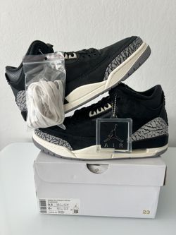  Jordan 3 Retro Off Noir - Size 8M/9.5W