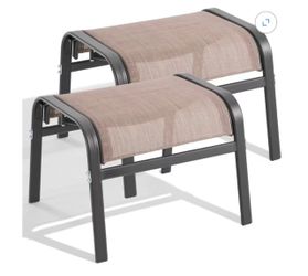 Outdoor Patio Ottoman Set of 2