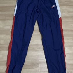 Nike Men’s M Track Windbreaker Pants Blue Red White CJ5484-492 Retro Colorblock
