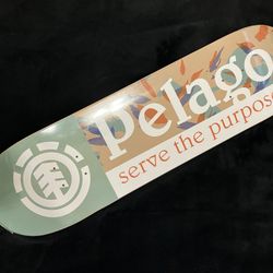 *RARE* Element x Pelago Collab Skateboard Deck LTD/ Multi Color bottom / Top is Orange / 8.5