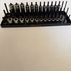 Snap On Metric Chrome 6 Point Sockets 3/8” Drive