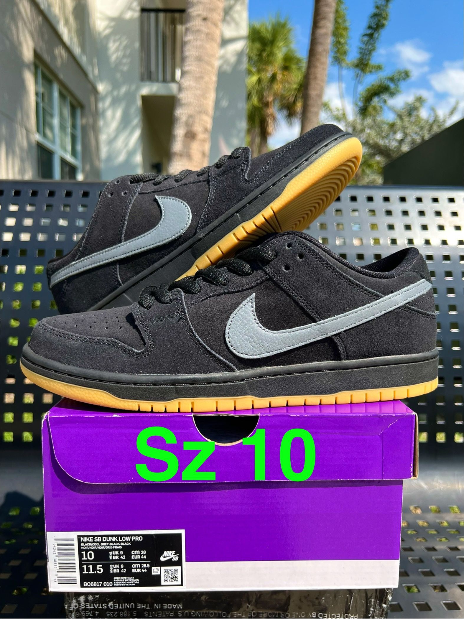 Nike Dunk Low SB FOG Grey Size 10 New Nigel Brick
