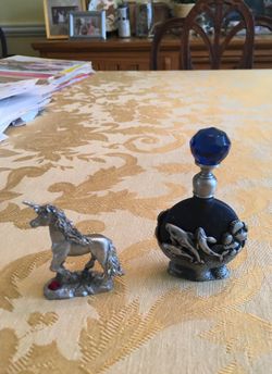 PEWTER UNICORN 🦄 or PEWTER WHALE 🐋 Perfume bottle. $20 each, will sell separately