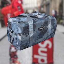 Supreme Big Duffle Bag Blue Camo