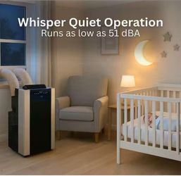 9,500 BTU Portable Air Conditioner Cools 500 Sq. Ft. with Dehumidifier, Remote, and Filter in Black