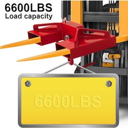 Forklift Lifting Hook, 6600lbs Capacity Forklift Lifting Hoist,Forklift Lifting Hook Attachment, Hoist with Swivel Hook and 2PCS T-Bolts Red Forklift 
