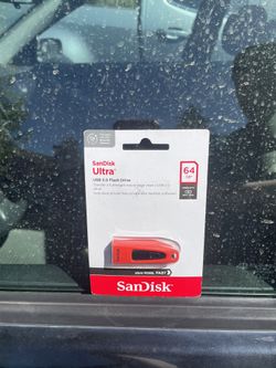 Brand New 3.0 64 GB Orange Colored Flash Drive