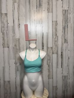 Victoria’s Secret VSX Sport Bra Mint Green Medium Support Racerback Size L NWT