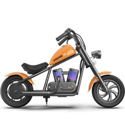 Cruiser 12 Plus Electric Motorbike with Ambient Light, Built-in Music Player, Up to 15 MPH . Maximum Weight Up to 200 Pounds 12 Age + 