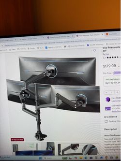 Vivian Telescoping Triple Monitor Desk Stand