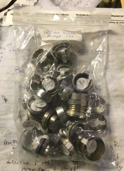Assortment of 100 stainless steel rings different sizes
