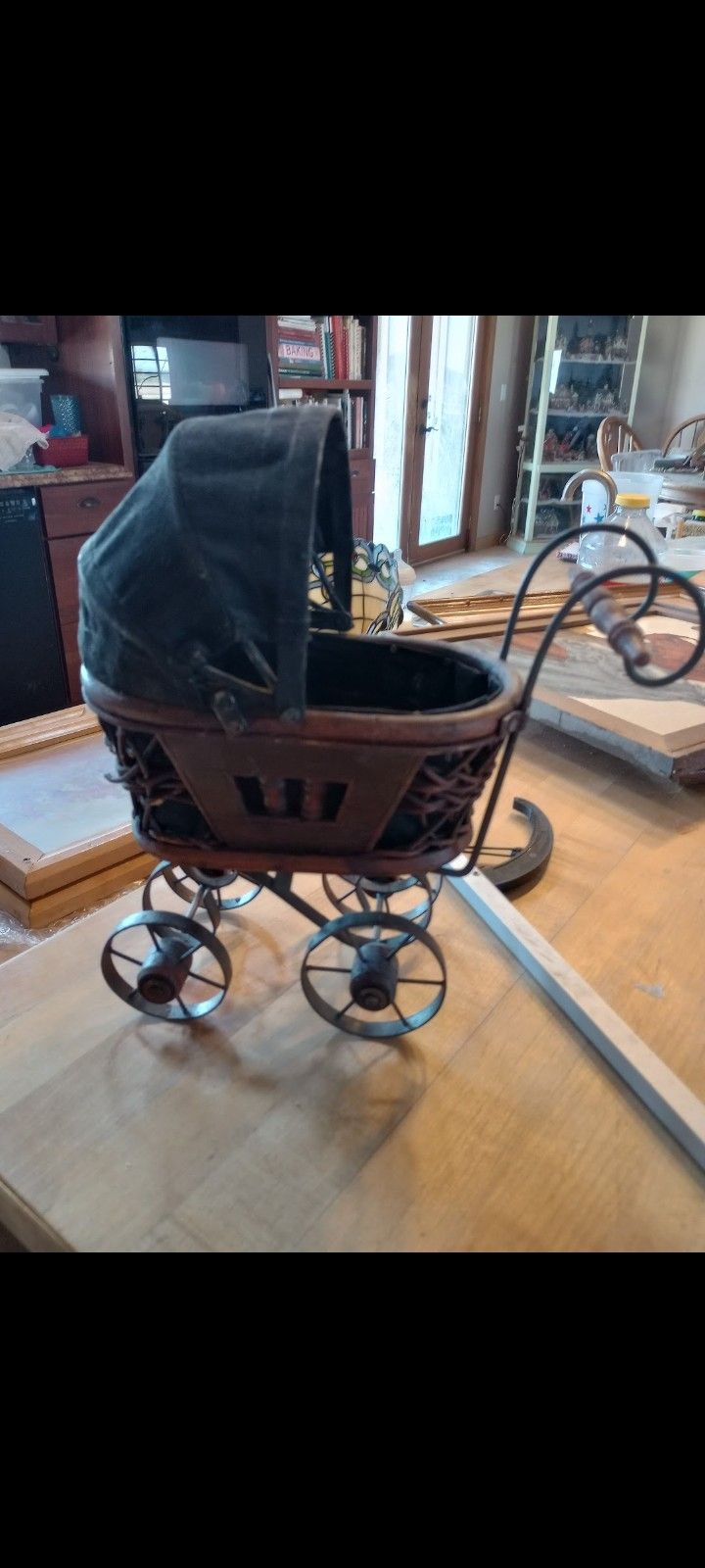 Antique Victorian Doll Pram Carriage 