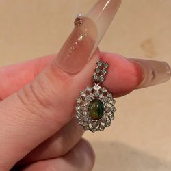 Natural Australian Dark Opal Sterling Pendant 