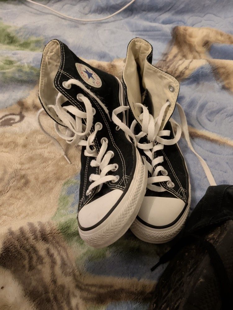Converse, Black And White , 9.5 