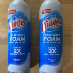 Windex  fast shine foam. 2 for $5