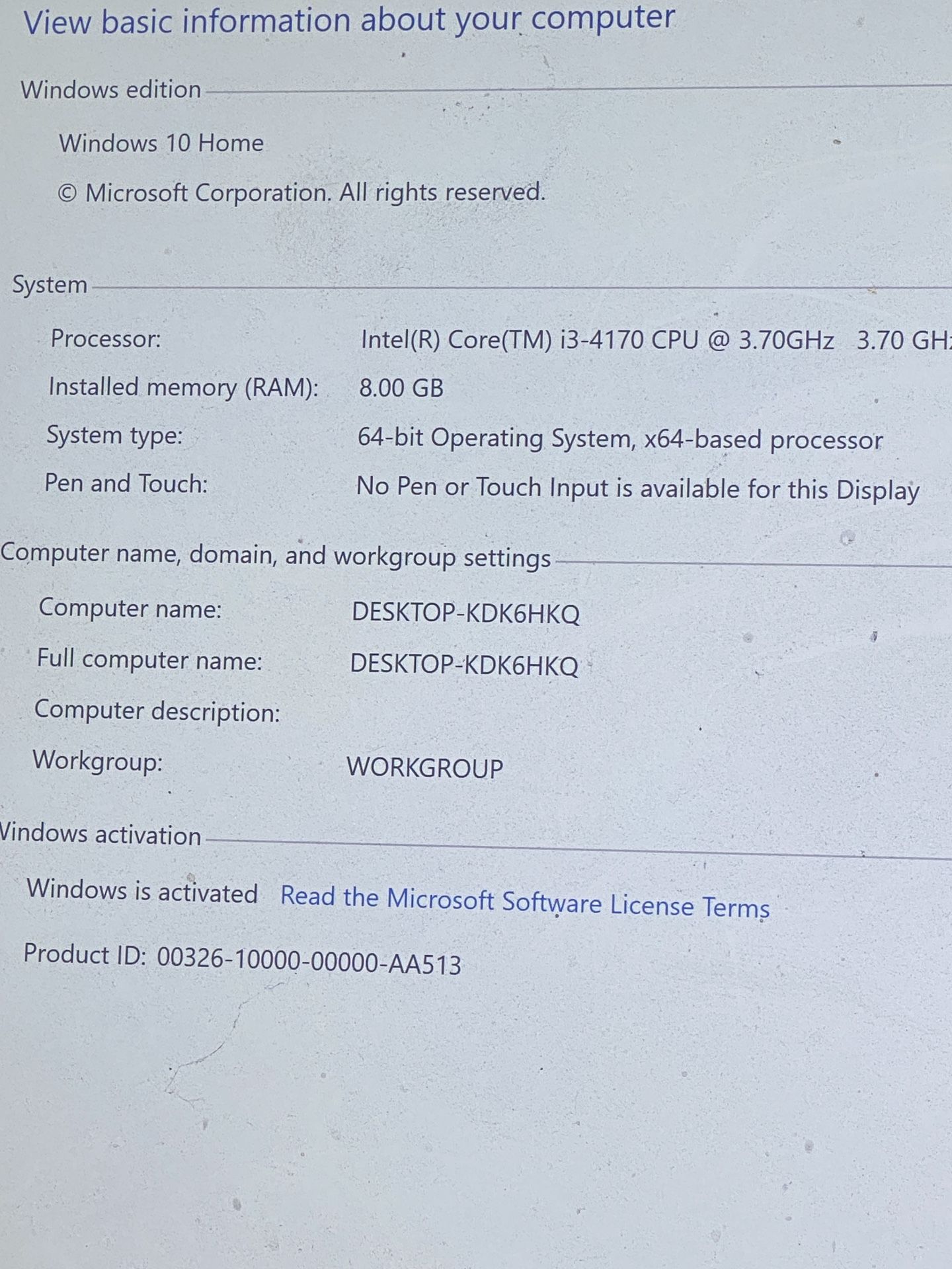 Dell Inspiron 3847 Desktop Computer