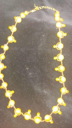 Gold color handmade necklace