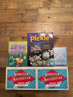Puzzle & Card Game Bundle – Zombie Fluxx, Plexle + More