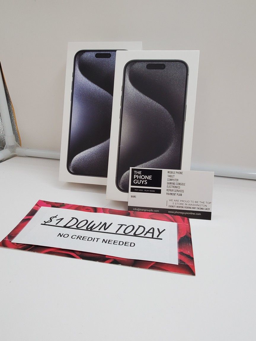 Apple IPhone 15 Pro - $1 Down Today - NO CREDIT Needed