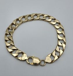14kt Solid Curb Link Bracelet 42.7G 9"