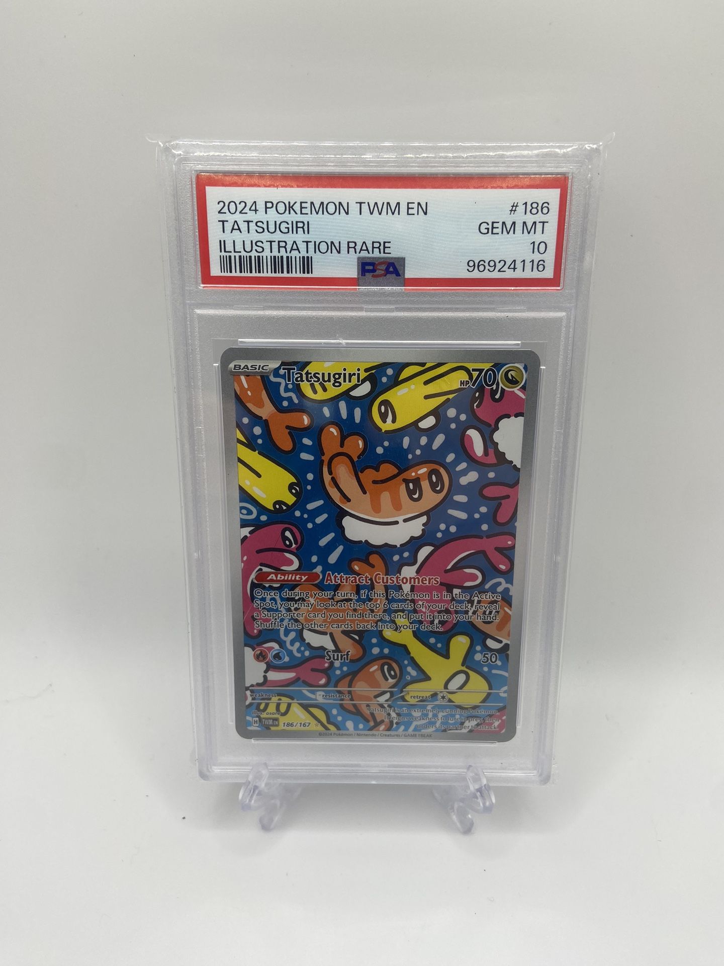 2024 Pokémon Tatsugiri 186/167 Sv06: Twilight Masquerade Holo PSA 10 Gem Mint
