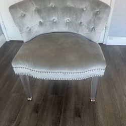 Vanity Chair - Velvet Gray 