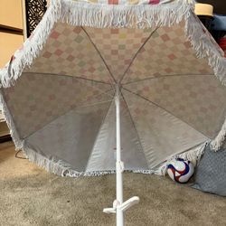 Colorful Patio/Beach Umbrella with Fringe