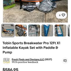 Tobin Sports Breakwater Pro 12ft X1 Inflatable Kayak 