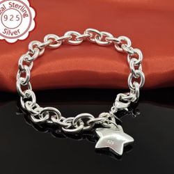 Lucky Star Sterling Silver Bracelet 