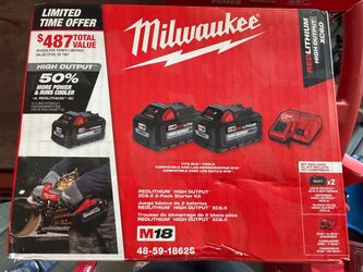 M18 18-Volt Lithium-Ion High Output Starter Kit with Two 6.0 Ah Battery and Charger