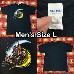 Y2K Mega Man Zero Cyborg Black T-Shirt Mens Sz Large Capcom Video Game Gildan