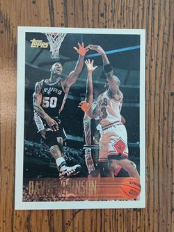 David Robinson Topps Card w/ Michael Jordan