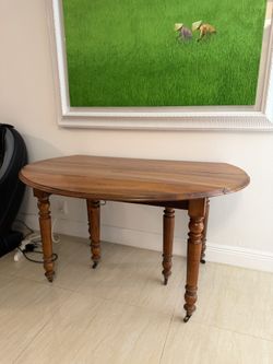 Antique 18th century style Louis Phillipe traditional Oval folding dinning table