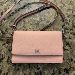 Michael Kors Pale Pink Leather Crossbody Phone Wallet NWOT