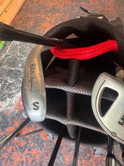 Misc golf clubs and bag