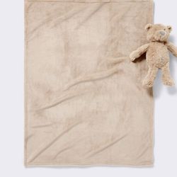 Plush Blanket With Soft Bear