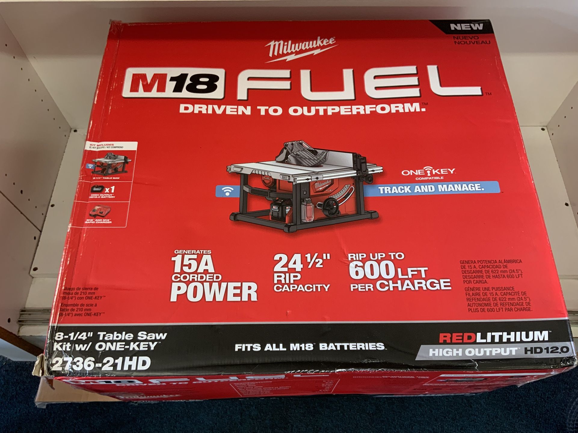 M18 Milwaukee Cordless Brushless 8-1/4” Table Saw Excellent Condition