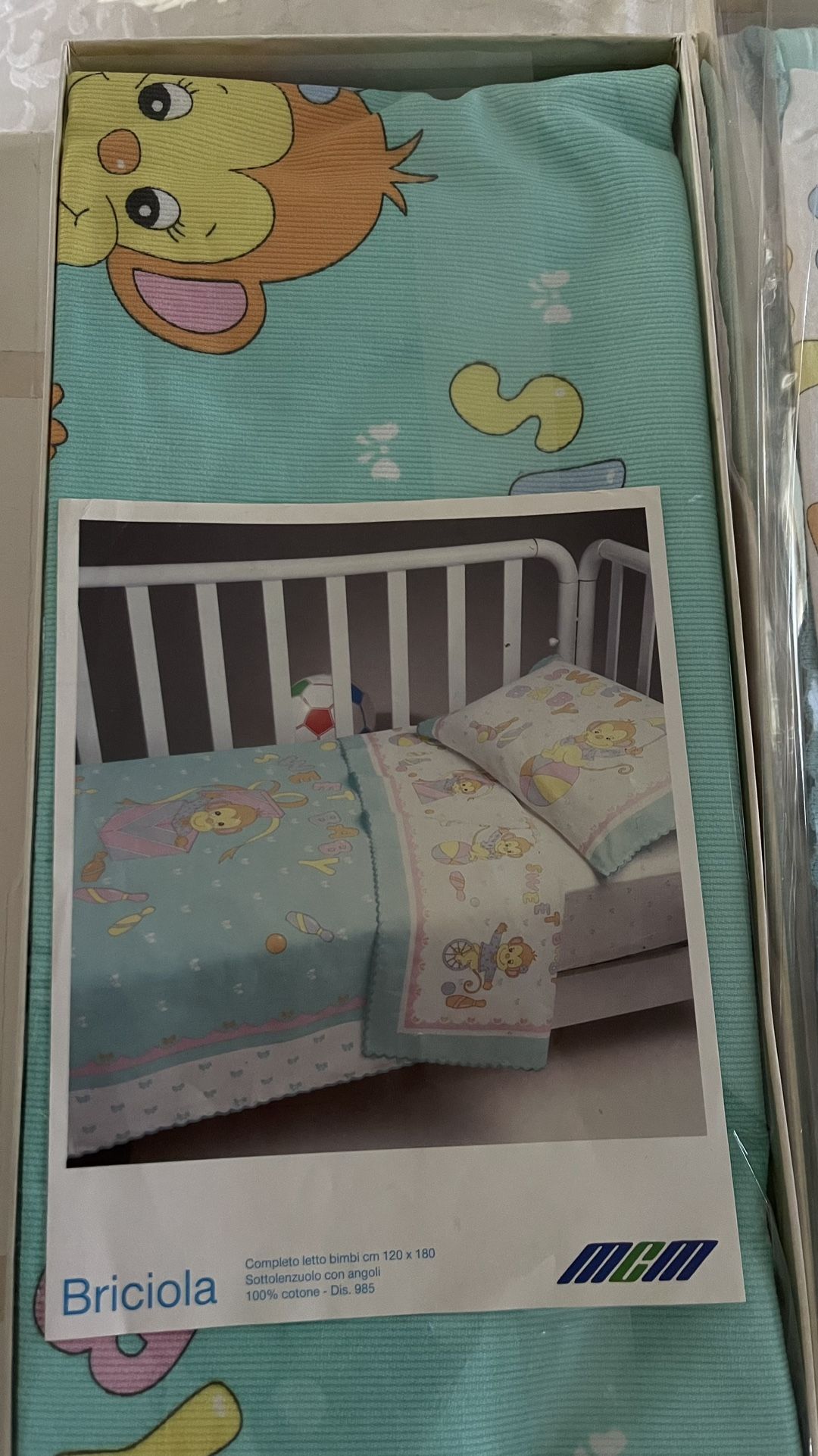 Crib Set Complete Sheet W/Cover